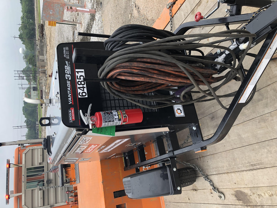 2020 Lincoln Electric Vantage 322 Welder Ready-Pak 3, w/ GPS & Decals (includes trailer, cable rack, fender light kit)