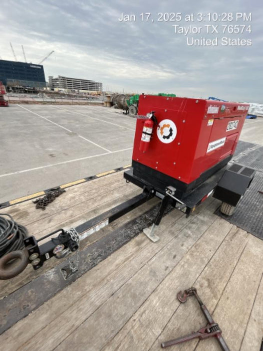 2022 Shindaiwa DGW400MDL Kubota D902 Engine, 23 HP, Dual Op Welder, Wire, Arc, Droop Stick, Tig, and CC Stick Functionality, Simulphase, 3 Phase and 1 Phase Gen Output, Single Axle NB Trlr, Slr Trckl Chrg 12V 12W, Fire Ext