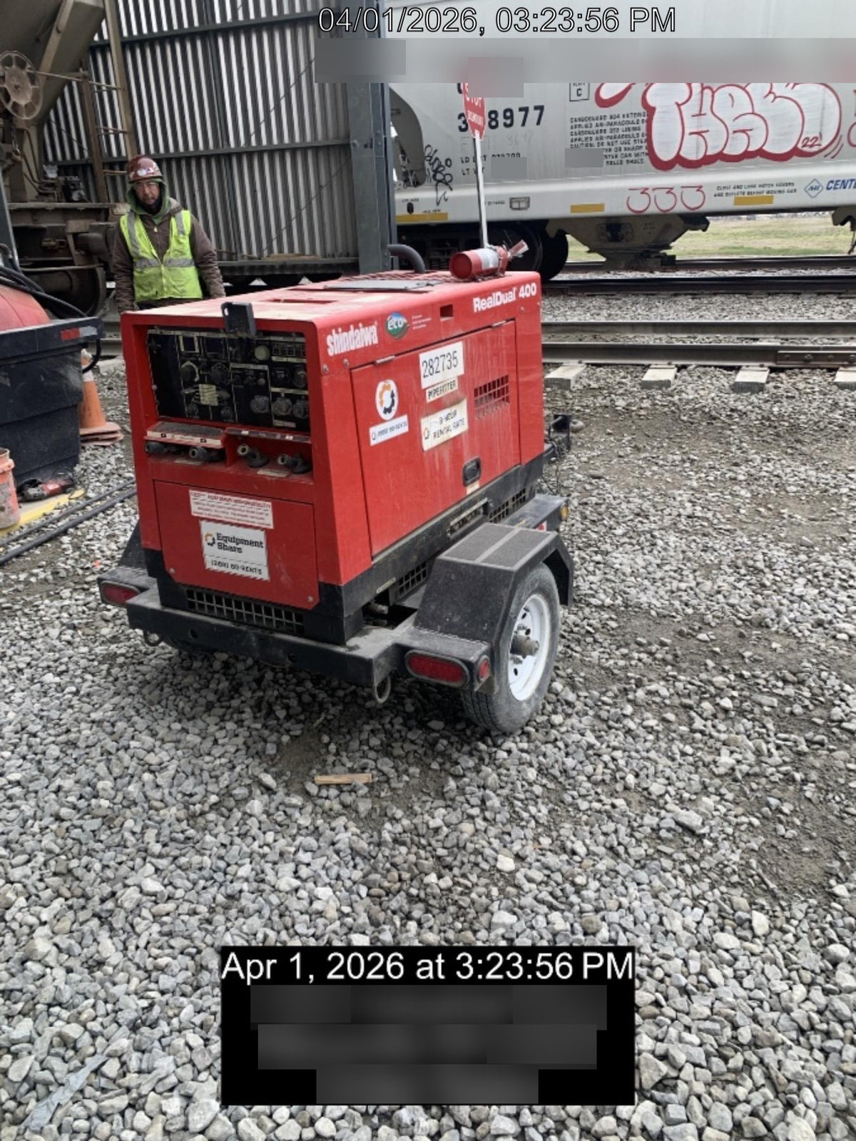 2022 Shindaiwa DGW400MDL Kubota D902 Engine, 23 HP, Dual Op Welder, Wire, Arc, Droop Stick, Tig, and CC Stick Functionality, Simulphase, 3 Phase and 1 Phase Gen Output, Single Axle NB Trlr, Slr Trckl Chrg 12V 12W, Fire Ext