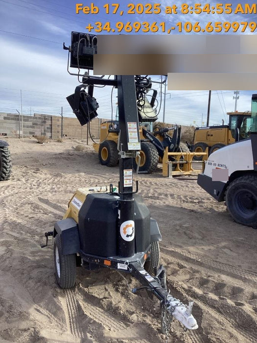 Allmand NLV3GR (4) LED Light Fixture 350W, 23' Vertical Mast, 3kW Prime, Towable, Deep Sea L401, Leveling Jacks, Yanmar T4F 5.8hp