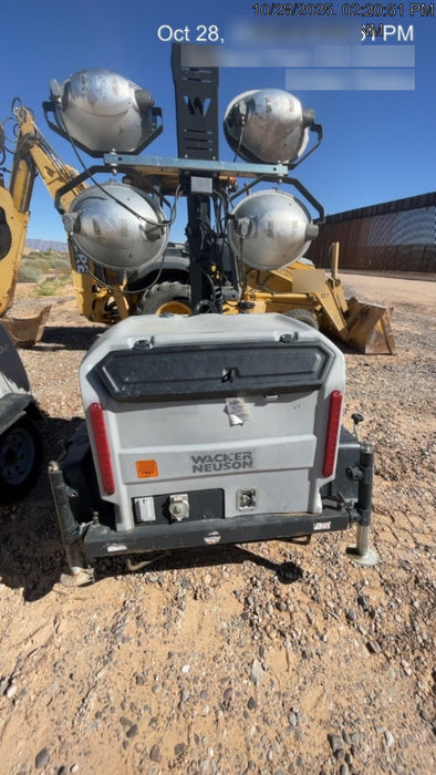 2019 Wacker Neuson LTV6L-MH Mobile Light Tower w/Fuel Level Sensor Installed