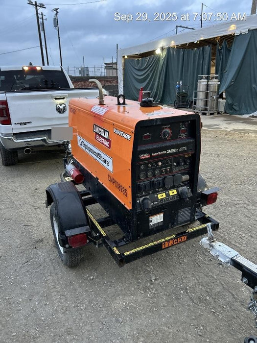 2021 Lincoln Electric Vantage 322 Vantage 322 Ready Pak 3 w/ Decals, ORANGE (includes trailer, cable rack, fender light kit) NO Telematics