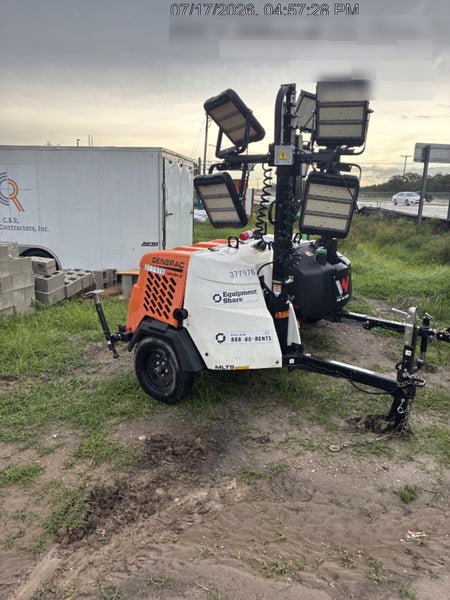 2023 Generac MLT2 Diesel, Flex Switch 120V Input, Powerzone Controller, 
(4) 320W LED Lights, 4kW Generator, 39.9 Gal Fuel Tank, 2" Ball, T3