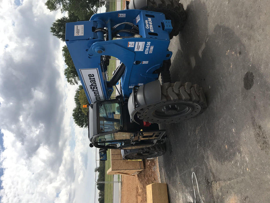 2020 Genie GTH-636 Cab/Heat/Air, Solid Tires, Work Lights, Beacon, Aux Hydraulics, Back up Alarm