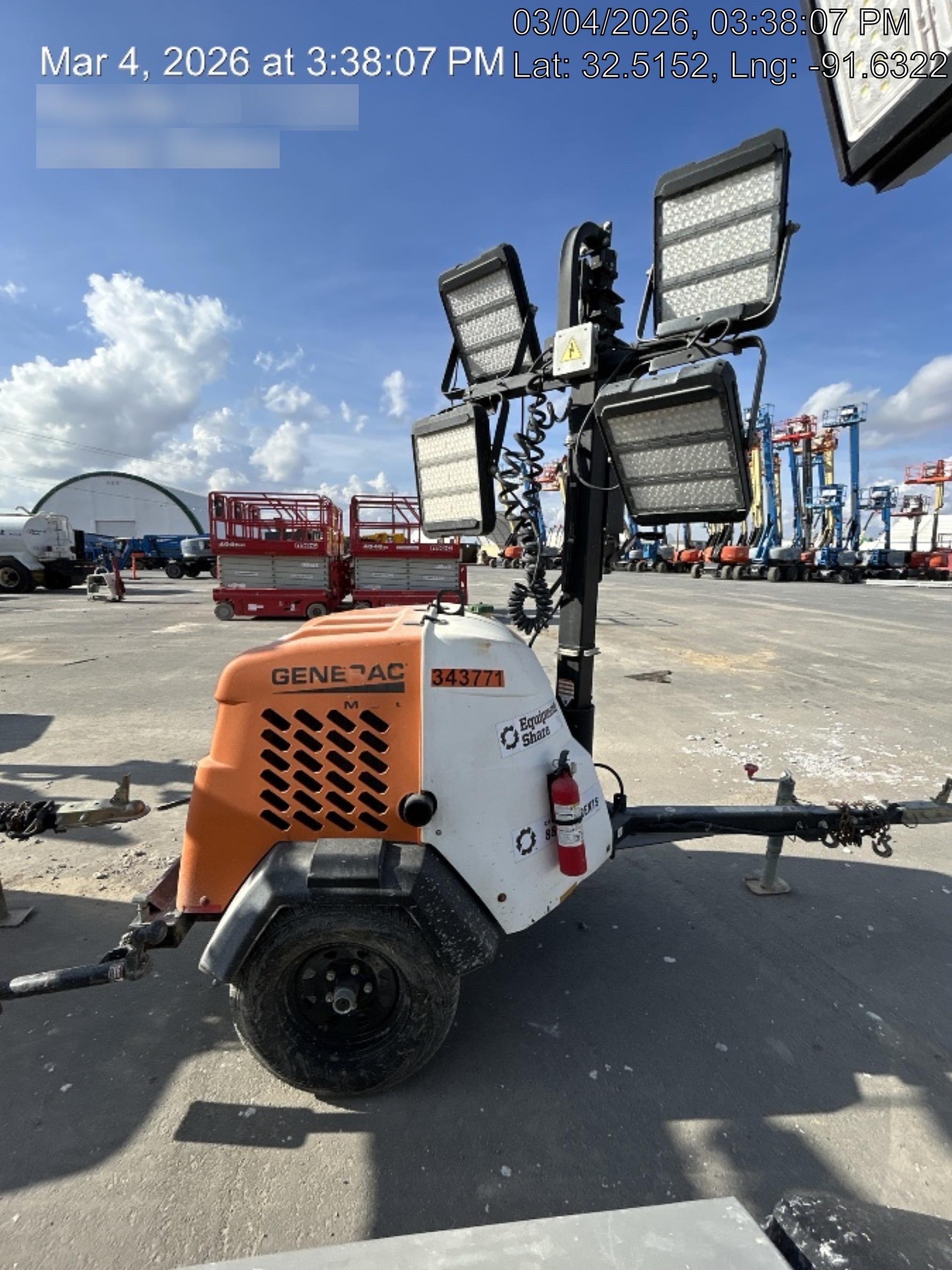 2023 Generac MLT2 Diesel, Flex Switch 120V Input, Powerzone Controller, (4) 320W LED Lights, 4kW Generator, 39.9 Gal Fuel Tank, 2" Ball, T3