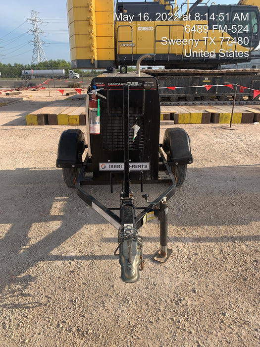 2019 Lincoln Electric Vantage 322 Ready-Pak 3, Two Wheel Trailer, Fender and Light Kit, Cable Rack