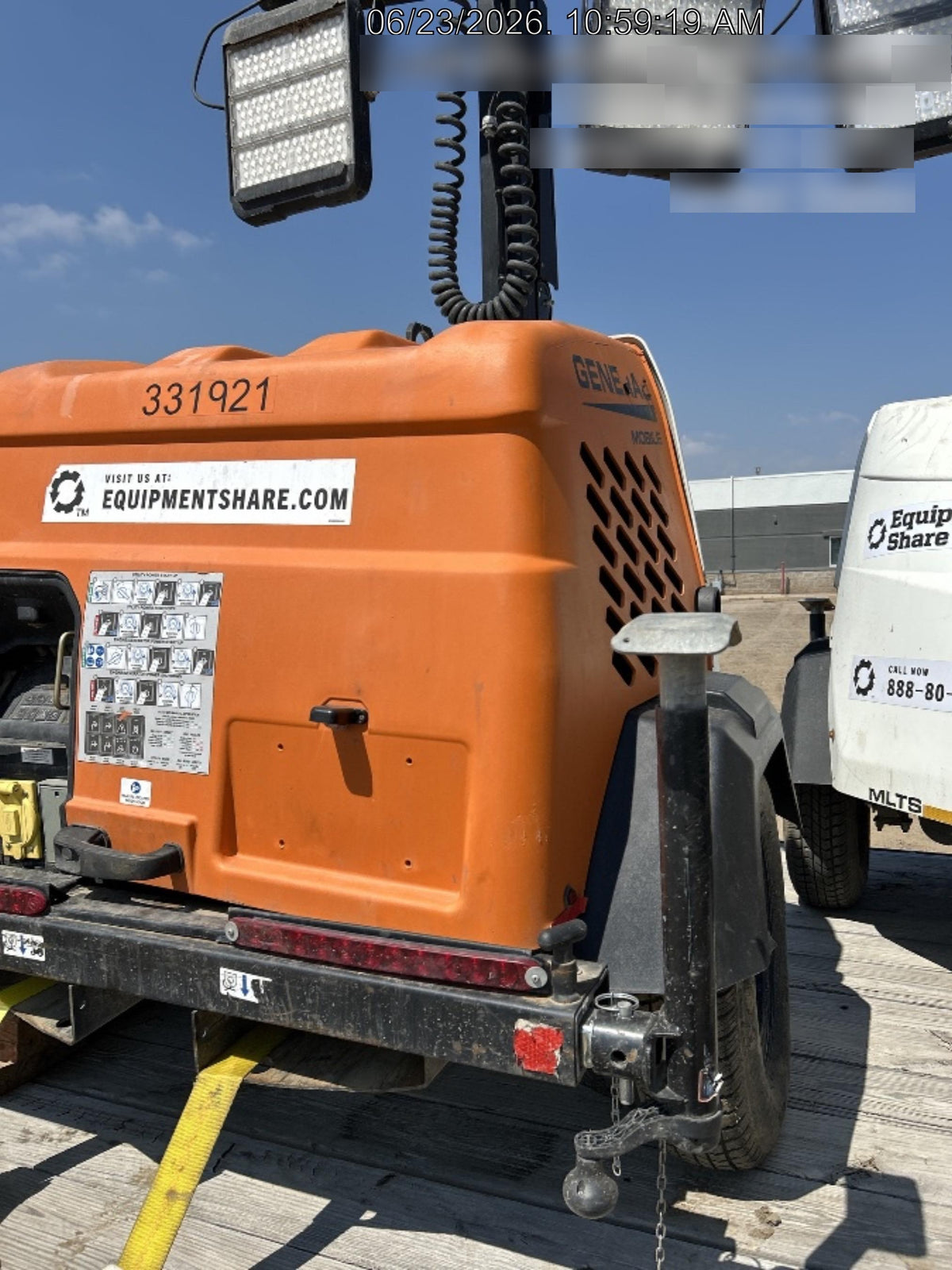2023 Generac MLT2 Diesel, Flex Switch 120V Input, Powerzone Controller, (4) 320W LED Lights, 4kW Generator, 39.9 Gal Fuel Tank, 2" Ball, T3