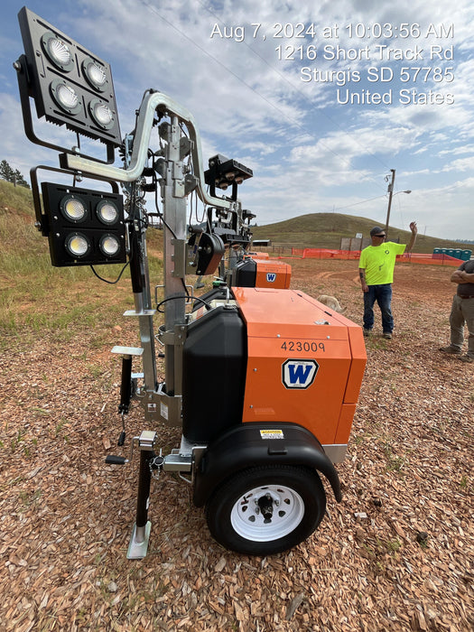 2024 Wanco WLTT-4MM4K Diesel, Deep Sea Controller, Shore Power Plug, Auto Start, (4) 350W LED Floodlights, 4kW Generator, 60 Gal Fuel Tank, 2" Ball, T3