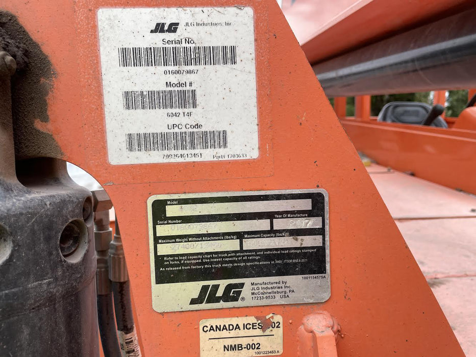 2017 Skytrak 6042 42' REACH, PALLET FORKS, 6k, FOAM FILLED TIRES