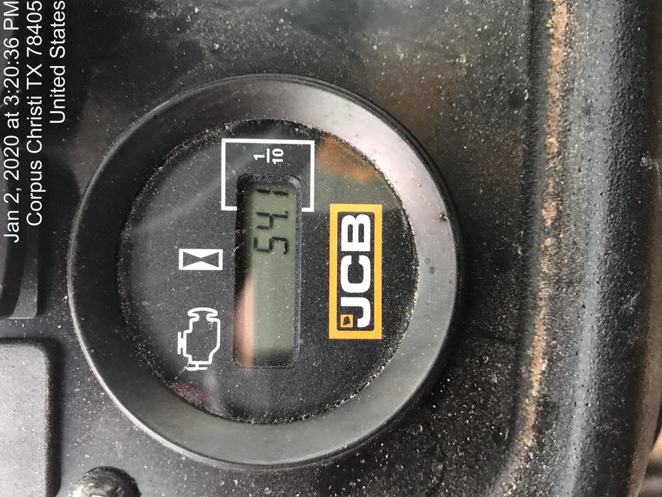 2019 JCB 509-42 Cab/Heat/Air, 74 HP, Solid Tires, STD Worklight, Beacon, Aux Hydraulics, Lifting Eye, Back up Alarm w/66" Carriage/60" Forks