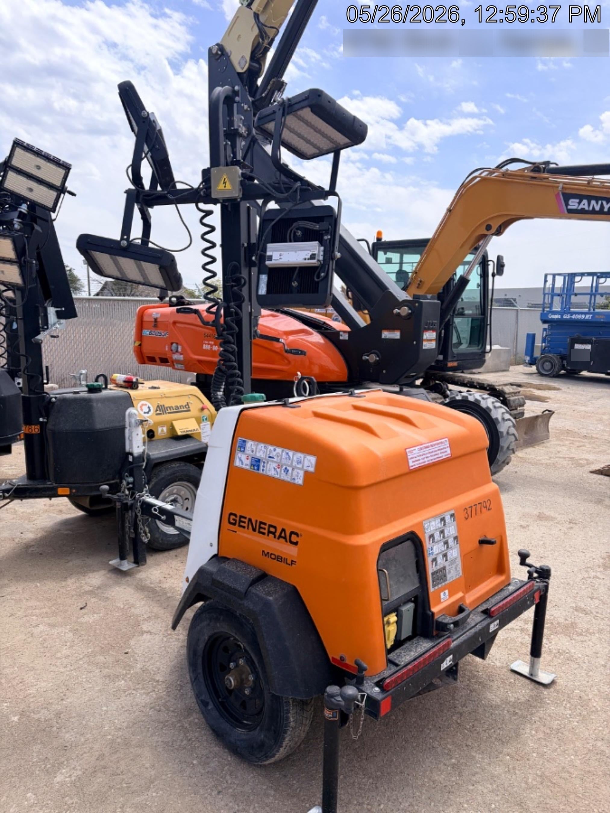 2023 Generac MLT2 Diesel, Flex Switch 120V Input, Powerzone Controller, 
(4) 320W LED Lights, 4kW Generator, 39.9 Gal Fuel Tank, 2" Ball, T3