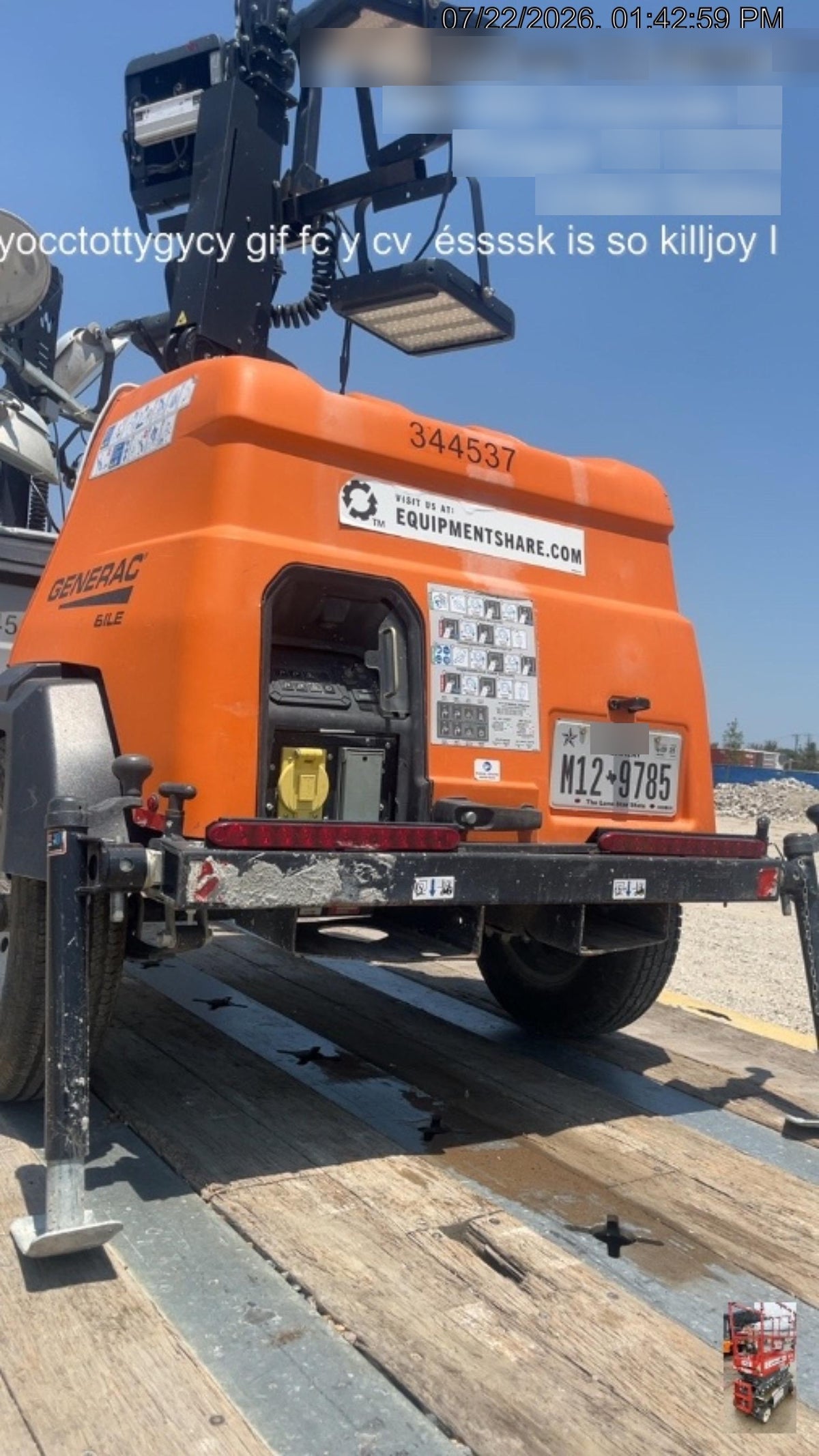 2023 Generac MLT2 Diesel, Flex Switch 120V Input, Powerzone Controller, (4) 320W LED Lights, 4kW Generator, 39.9 Gal Fuel Tank, 2" Ball, T3