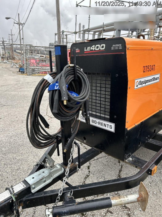 2022 Lincoln Electric LE400 Kubota V1505, Trlr, Cable Rack, Light Kit, ES Decals, T3