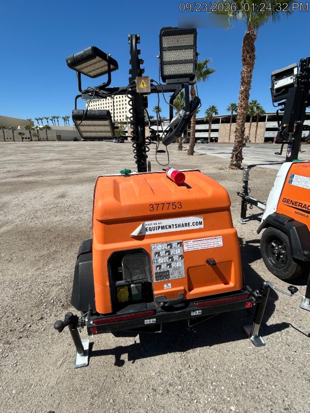 2023 Generac MLT2 Diesel, Flex Switch 120V Input, Powerzone Controller, 
(4) 320W LED Lights, 4kW Generator, 39.9 Gal Fuel Tank, 2" Ball, T3