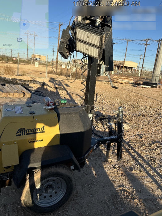 2022 Allmand NLV3GR (4) LED Light Fixture 350W, 23' Vertical Mast, 3kW Prime, Towable, ES Decals, T3