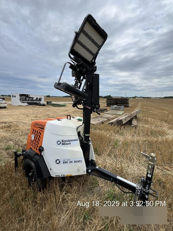 2024 Generac MLT2 Diesel, Flex Switch 120V Input, Powerzone Controller, 
(4) 320W LED Lights, 4kW Generator, 39.9 Gal Fuel Tank, 2" Ball, T3