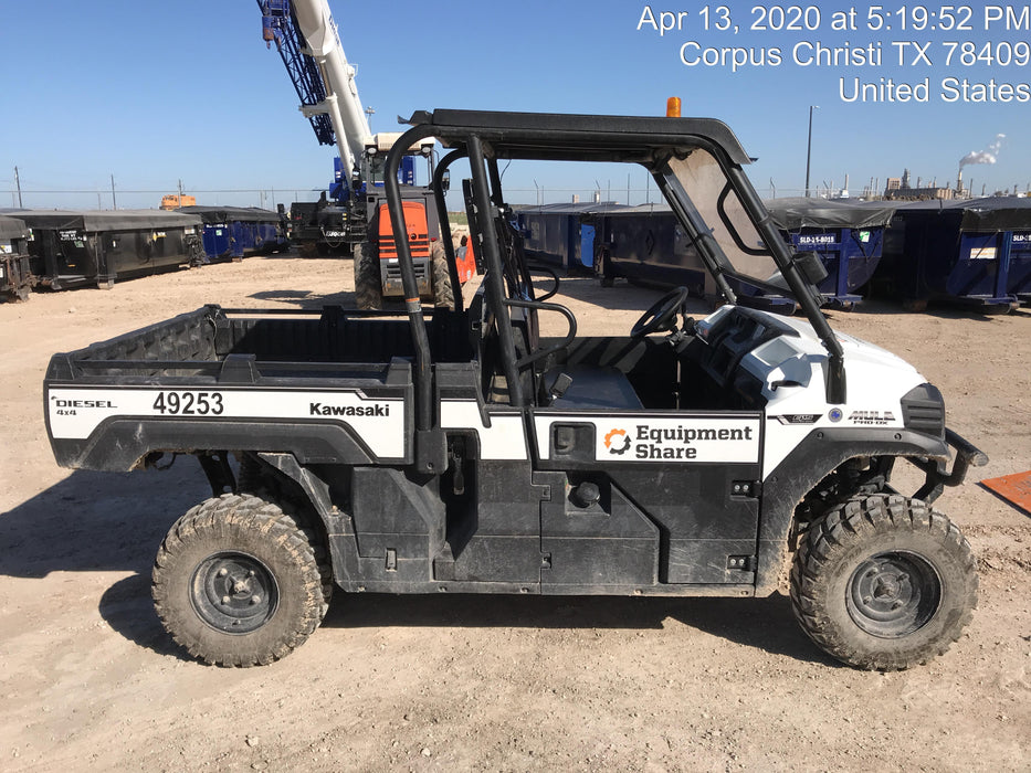 2019 Kawasaki MULE PRO-DX, 2-3 Seat 3 Seater, Standard Options, Backup Alarm, Beacon, Plastic Hard Top, Poly Windshield, Horn Kit