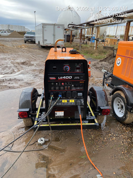 2022 Lincoln Electric LE400 Kubota V1505, Trlr, Cable Rack, Light Kit, ES Decals, T3