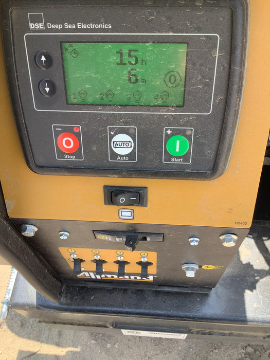 2021 Allmand NLV3GR (4) LED Light Fixture 350W, 23' Vertical Mast, 3kW Prime, Towable, Deep Sea L401, Leveling Jacks, Yanmar T4F 5.8hp