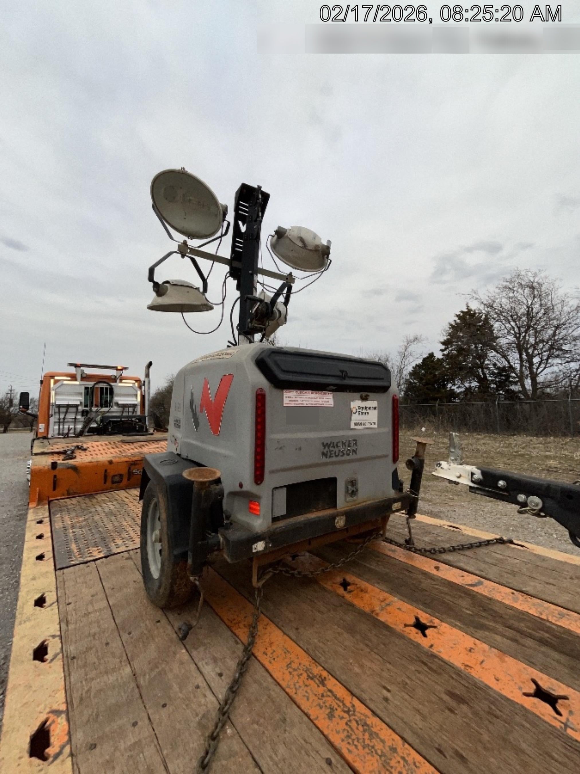 2018 Wacker Neuson LTV6L-MH Wacker Neuson LTV6L Mobile Light Tower w/Fuel Level Sensor Installed