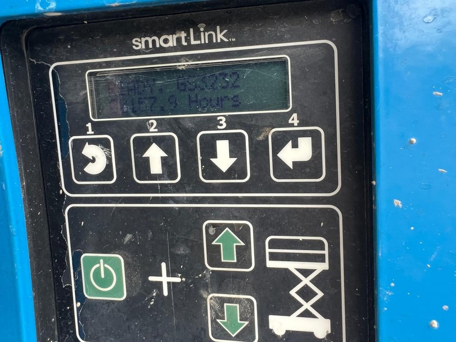 2019 Genie GS-3232 Folding rails with half height swing gate, 800 Amp Inverter