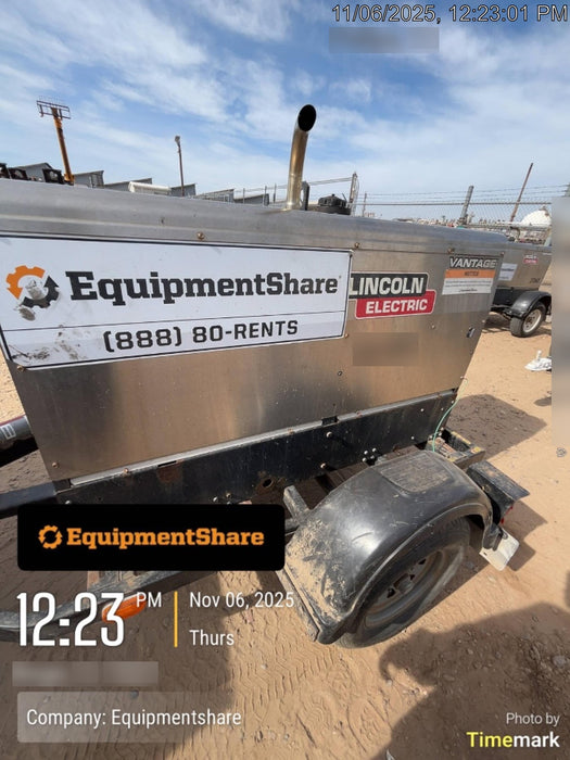 2018 Lincoln Electric Vantage 322 Lincoln Vantage 322 Welder Ready Pak 3 - Vantage 322, Trailer, Fender and light kit, Cable rack