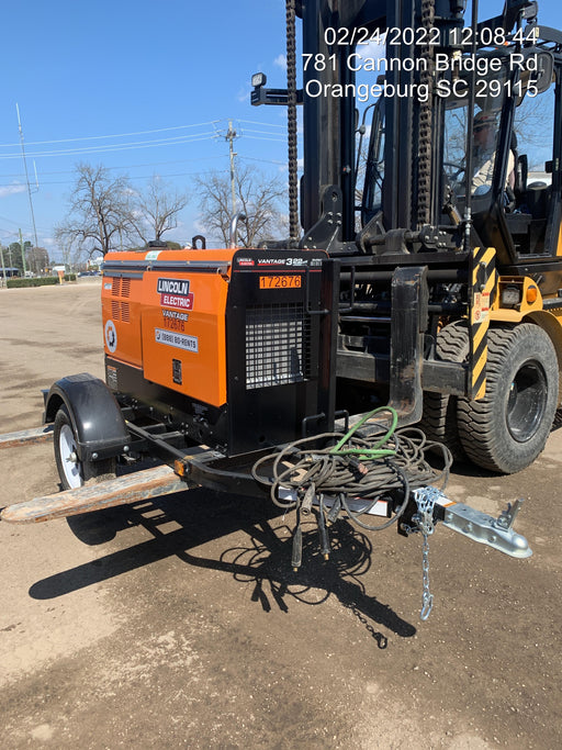 2021 Lincoln Electric Vantage 322 Vantage 322 Ready Pak 3 w/ Decals, ORANGE (includes trailer, cable rack, fender light kit) NO Telematics