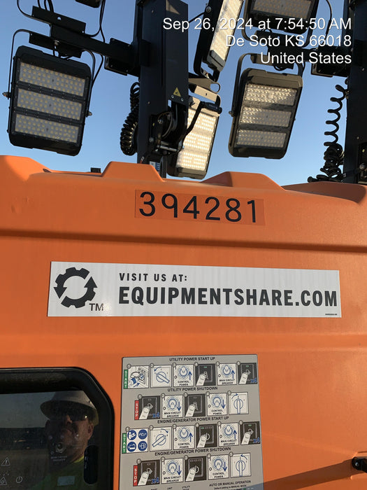 2024 Generac MLT2 Diesel, Flex Switch 120V Input, Powerzone Controller, 
(4) 320W LED Lights, 4kW Generator, 39.9 Gal Fuel Tank, 2" Ball, T3