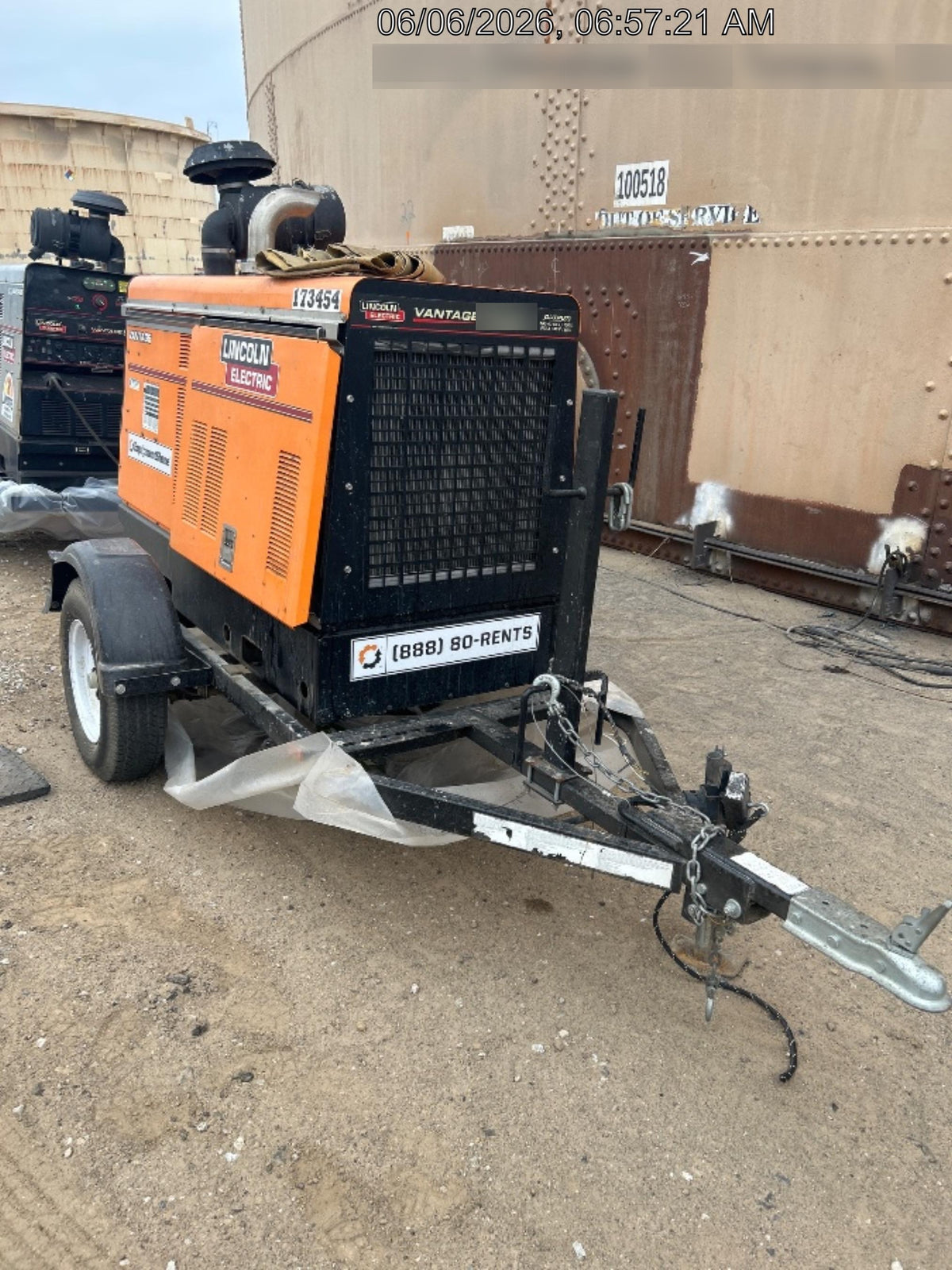 2021 Lincoln Electric Vantage 549X Ready Pak 3, ORANGE (includes trailer, cable rack, fender light kit)