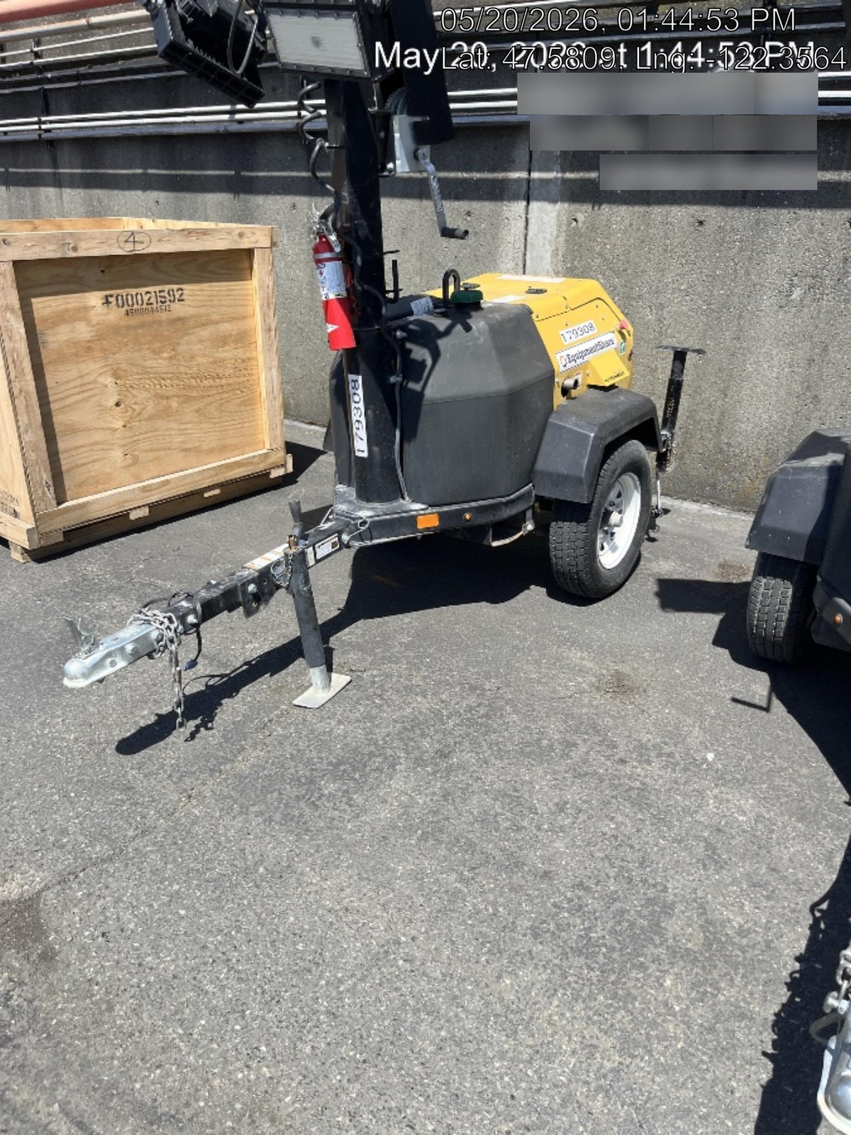 Allmand NLV3GR (4) LED Light Fixture 350W, 23' Vertical Mast, 3kW Prime, Towable, Deep Sea L401, Leveling Jacks, Yanmar T4F 5.8hp