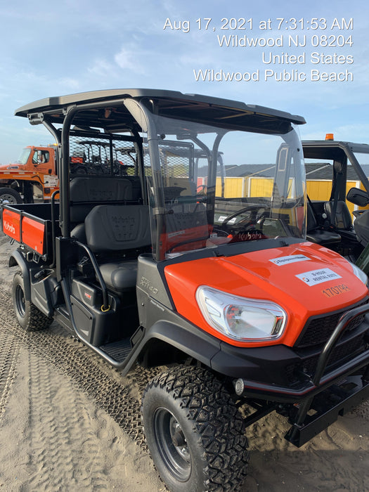 2021 Kubota RTV-X1140W-H Plastic Canopy, Windshield Acrylic Clear, LED Strobe Light, Wire Harness Kit, Back up Alarm