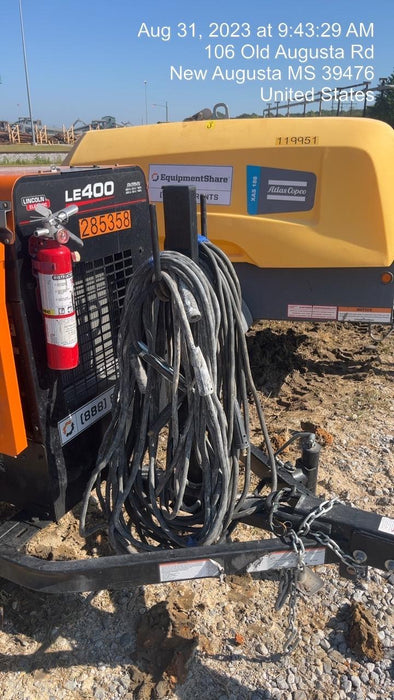 2022 Lincoln Electric LE400 Kubota V1505, Trlr, Cable Rack, Light Kit, ES Decals, T3