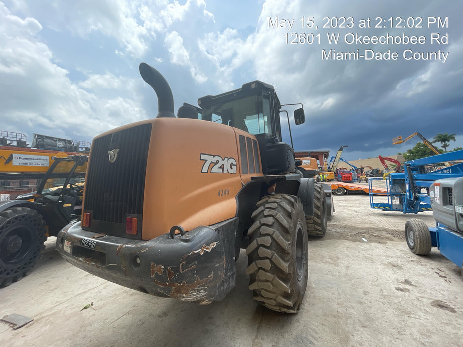 2018 Case 721G CLOSED CAB, 1 FUNCTION, JRB 416 STYLE HYD COUPLER