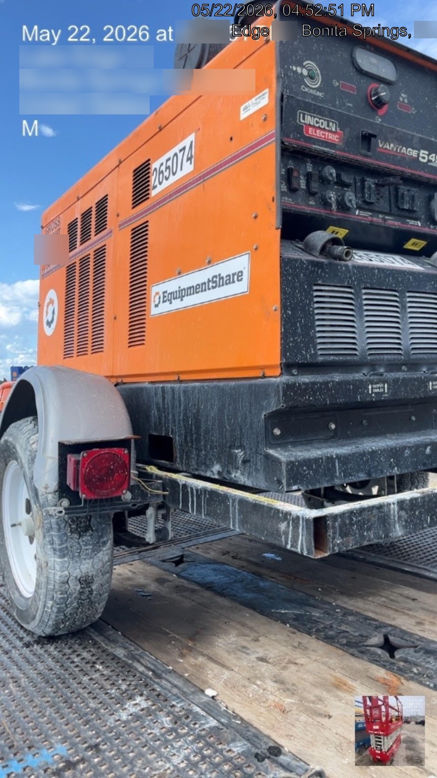 2022 Lincoln Electric Vantage 549X Crosslink Technology, Trailer Mounted, ES Decals, T3