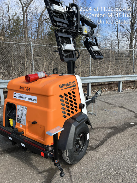 2024 Generac MLT2 Diesel, Flex Switch 120V Input, Powerzone Controller, 
(4) 320W LED Lights, 4kW Generator, 39.9 Gal Fuel Tank, 2" Ball, T3
