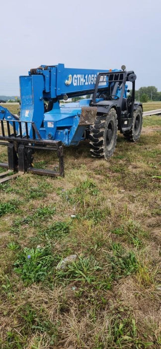 2019 Genie GTH-1056 Canopy, Solid RT Tires, LED Work Lights, Beacon 60" QA Carriage, 60" Forks