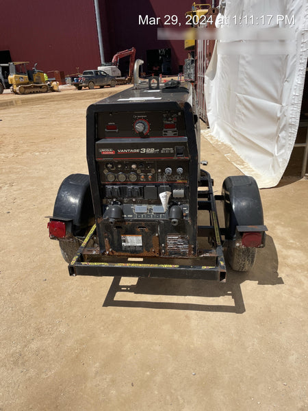 2019 Lincoln Electric Vantage 322 Lincoln Vantage 322 Welder w/Trailer, Light Kit, Cable Rack