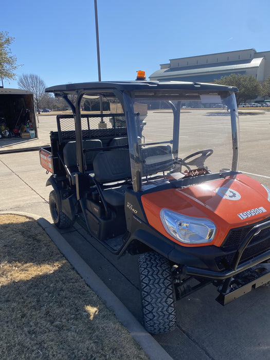 2022 Kubota RTV-X1140W-H Plastic Canopy, Windshield Acrylic Clear, LED Strobe Light, Wire Harness Kit, Back up Alarm