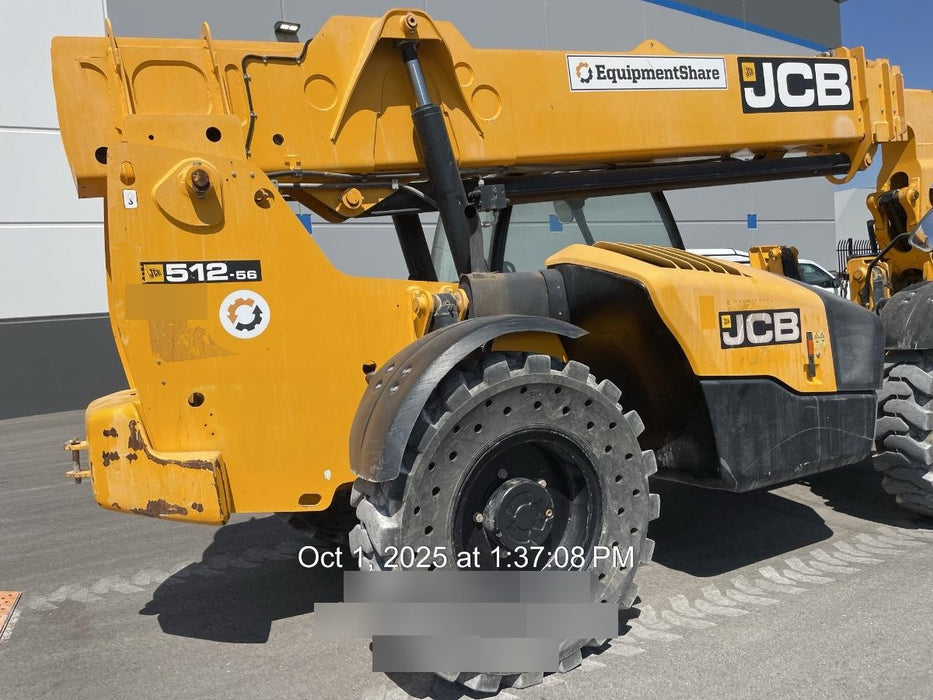 2020 JCB 512-56 Canopy, 74Hp, Solid Tires, Work Lights, Beacon, Aux Hydraulics, Back up Alarm, Lifting Eye, ES Decals