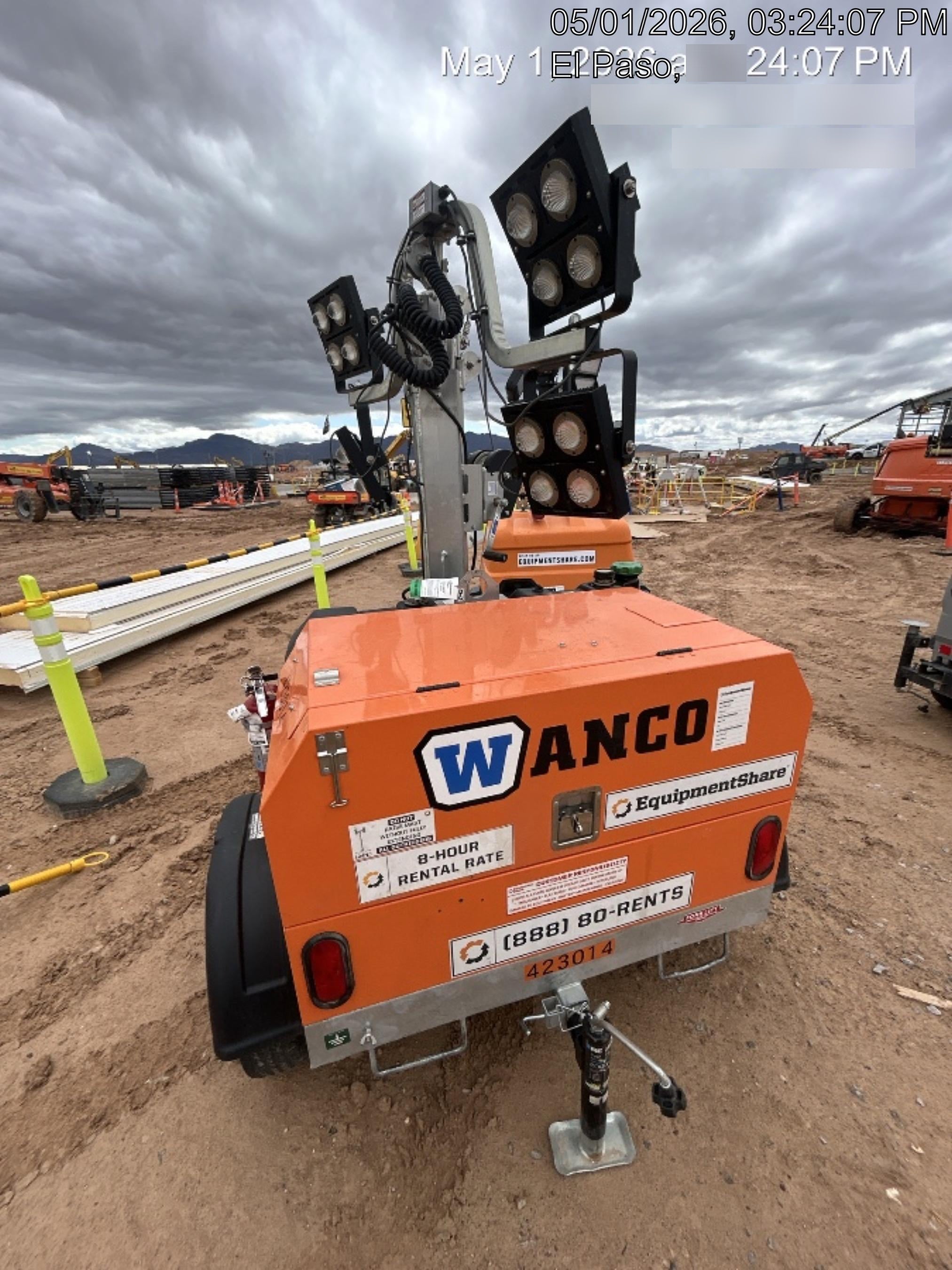 2024 Wanco WLTT-4MM4K Diesel, Deep Sea Controller, Shore Power Plug, Auto Start, (4) 350W LED Floodlights, 4kW Generator, 60 Gal Fuel Tank, 2" Ball, T3