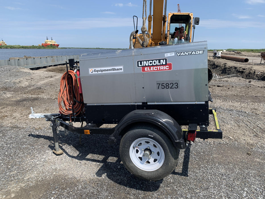 2020 Lincoln Electric Vantage 322 Welder Ready-Pak 3, w/ GPS & Decals (includes trailer, cable rack, fender light kit)
