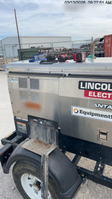 2019 Lincoln Electric Vantage 322 Welder Ready-Pak 3, Two wheel trailer, Fender and Light kit, Cable Rack