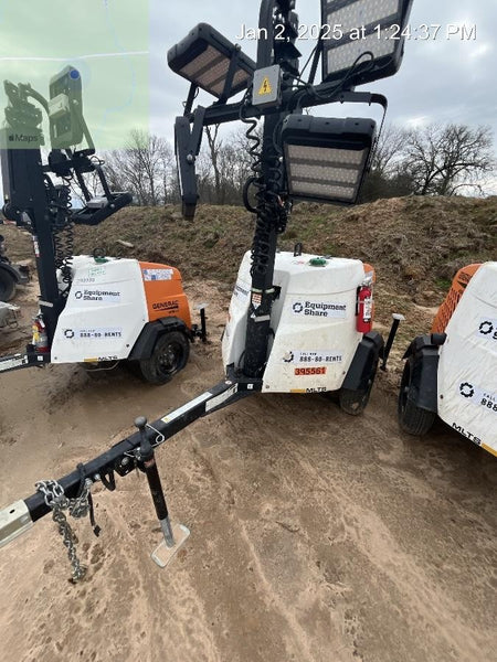 2024 Generac MLT2 Diesel, Flex Switch 120V Input, Powerzone Controller, 
(4) 320W LED Lights, 4kW Generator, 39.9 Gal Fuel Tank, 2" Ball, T3