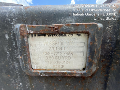 2018 WERK-BRAU 3.5 cu yd Bucket - Werk-Brau