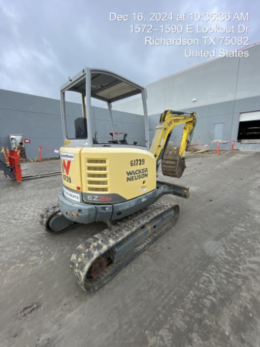 2019 Wacker Neuson EZ26 MX, Trk, Long, Canopy w/Manual Coupler, 3-40mm Pin Kits, 12"/18"/24" Pin on Buckets