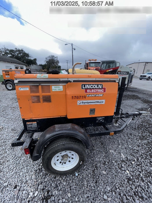 2021 Lincoln Electric Vantage 322 Vantage 322 Ready Pak 3 w/ Decals, ORANGE (includes trailer, cable rack, fender light kit) NO Telematics