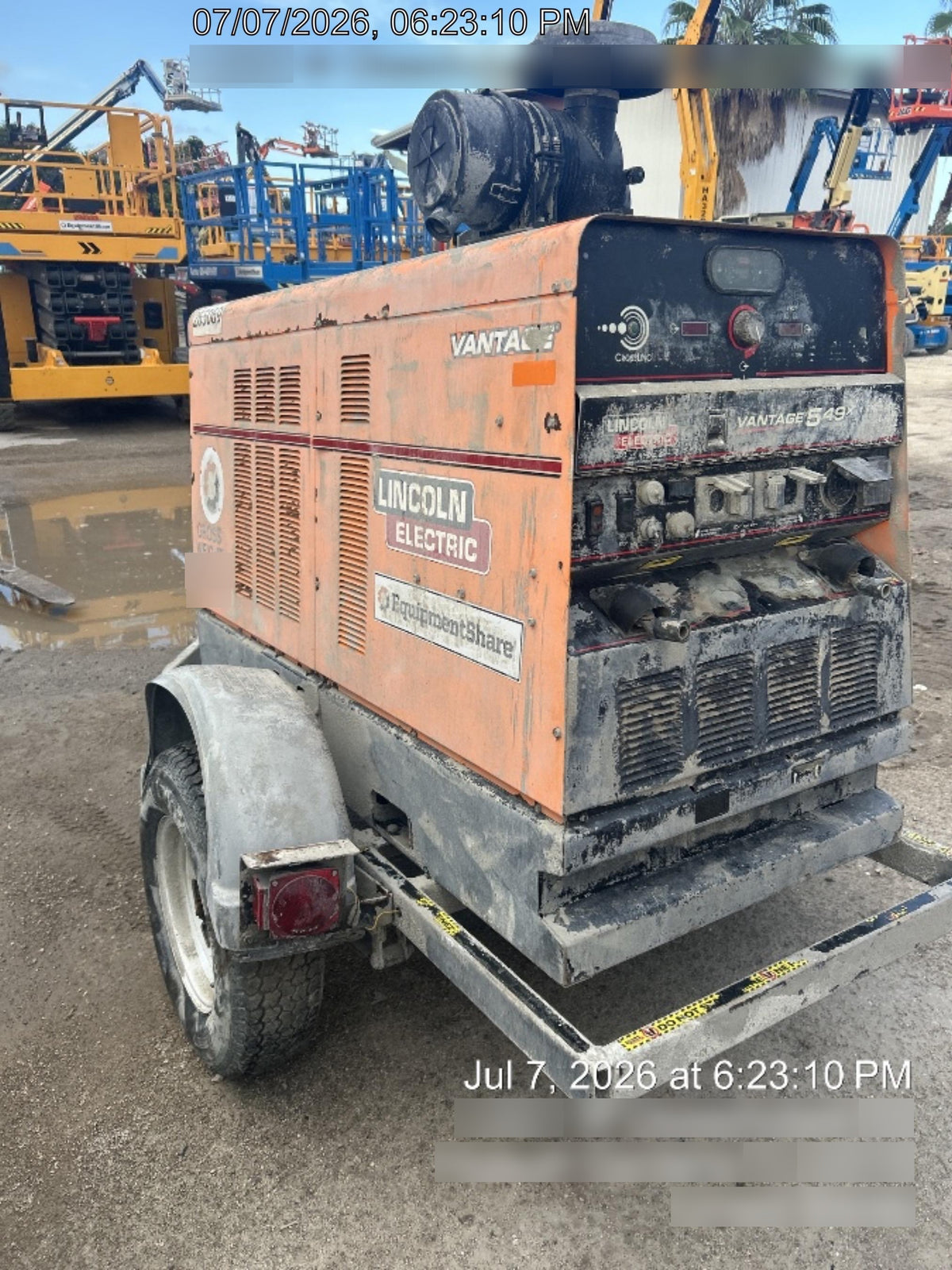 2022 Lincoln Electric Vantage 549X Crosslink Technology, Trailer Mounted, ES Decals, T3
