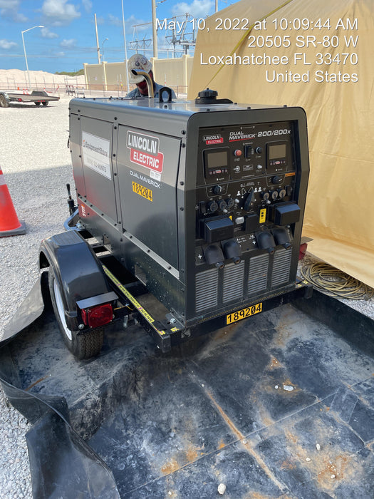 2021 Lincoln Electric Dual Maverick 200/200X Ready Pak 3, Includes Trailer, Cable Rack, Fender Light Kit