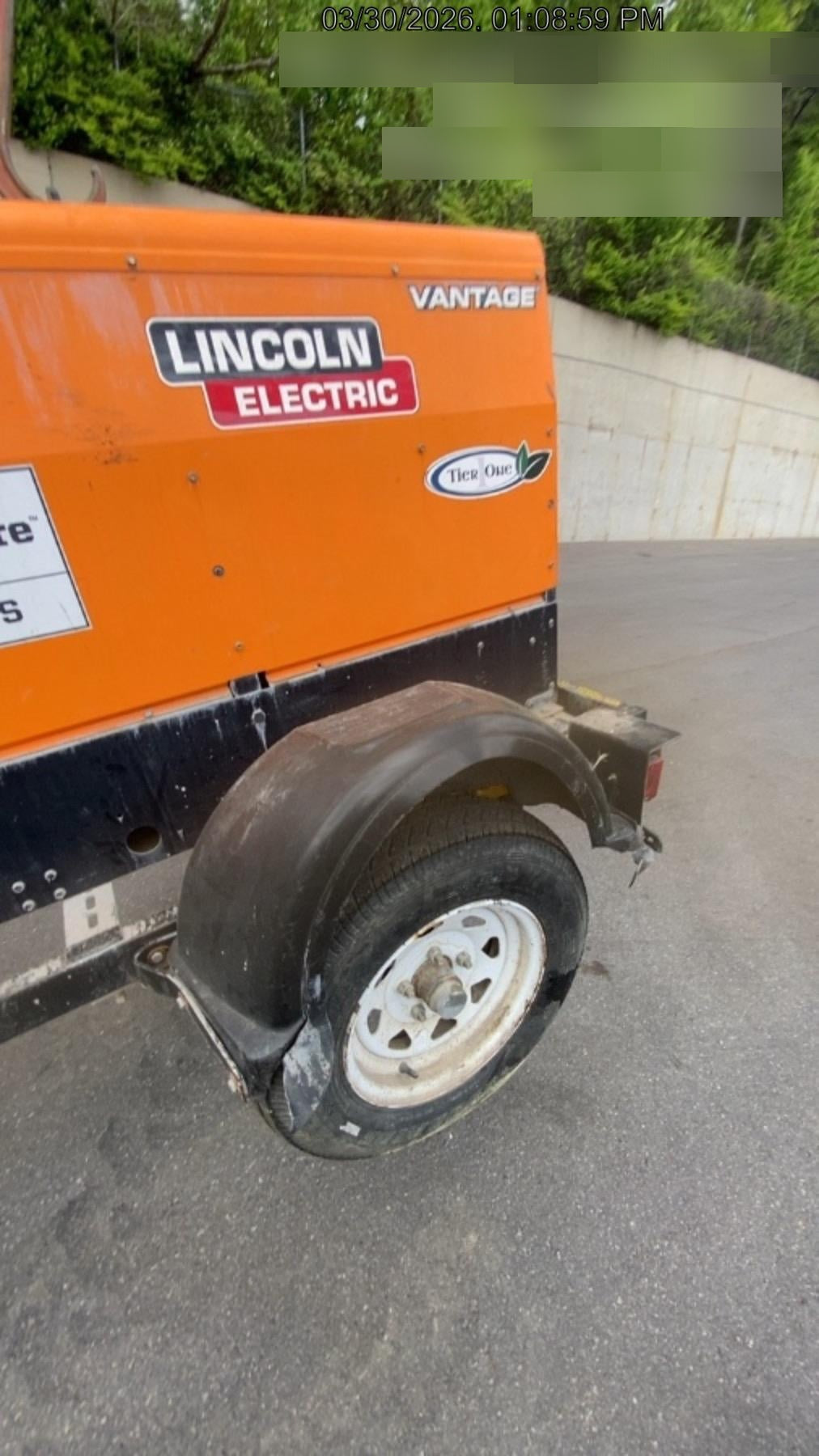 2021 Lincoln Electric Vantage 322 Vantage 322 Ready Pak 3 w/ Decals, ORANGE (includes trailer, cable rack, fender light kit) NO Telematics