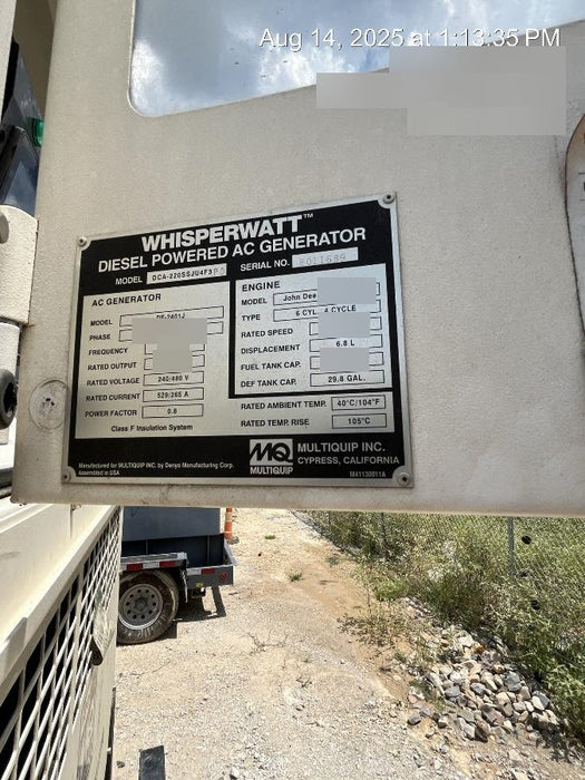2023 MULTIQUIP DCA220